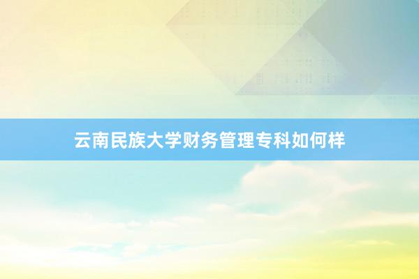 云南民族大学财务管理专科如何样